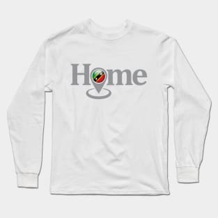 St Kitts and Nevis My Home with Google Maps Locate Icon Long Sleeve T-Shirt